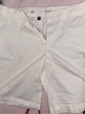 White Khaki Shorts